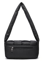 Collezione Alessandro tas gemaakt van delicaat glanzend textielmateriaal ZWART