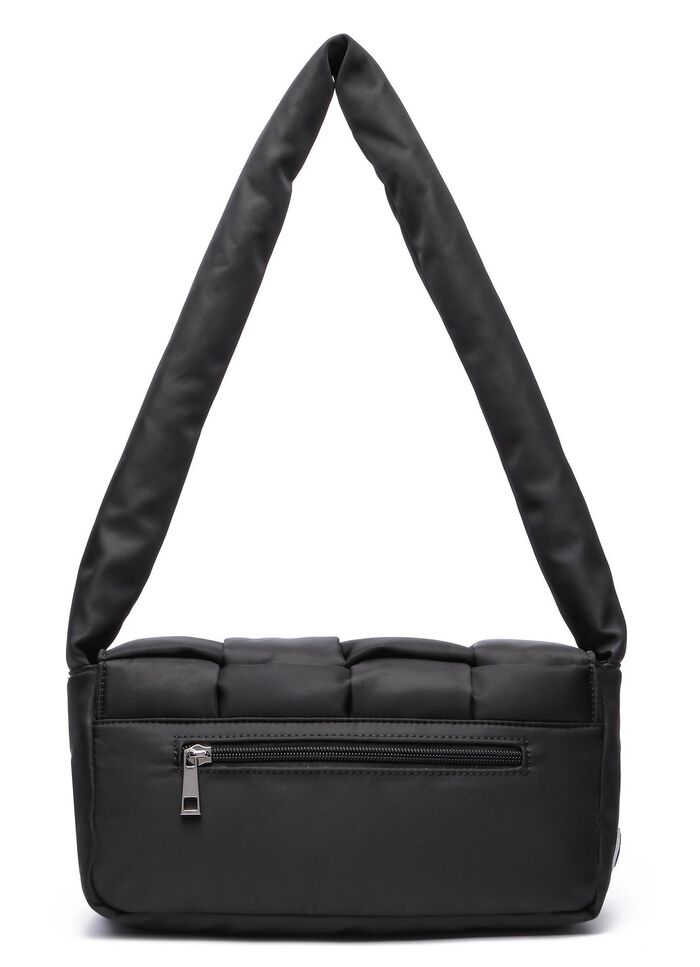 Collezione Alessandro tas gemaakt van delicaat glanzend textielmateriaal ZWART