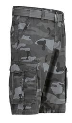 Bermudashort met riem en cargozakken in 2 kleuren 