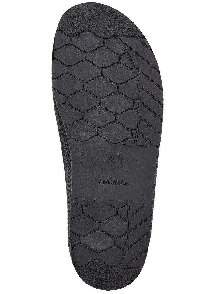 Klassieke herenpantoffels met anatomisch gevormd voetbed ZWART-GRIJS