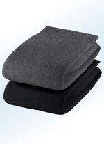 Set van zes sokken met drukvrije zachte randen, effen en gem&ecirc;leerd 