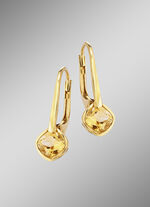 Oorbellen met echte citrien 