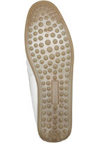 Mocassinpantoffels met leren binnenzool WIT