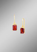 Wondermooie oorbellen met echte granaat 