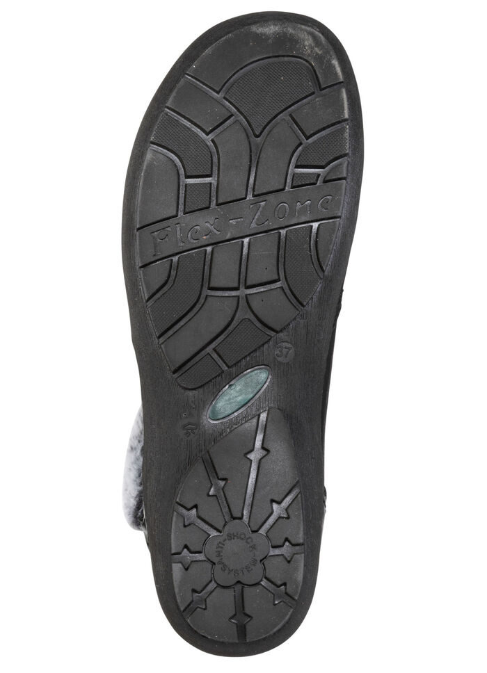 ELENA EDEN, gevoerde dameslaarzen, winterschoenen, breedte G, met uitneembaar voetbed ZWART