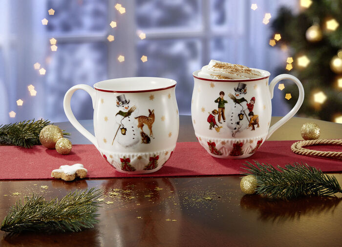 Mok met handgreep van hoogwaardig premium porselein 