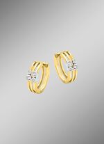 Elegante creolen met synthetische zirkonia 