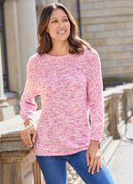 Trui met melange accenten 