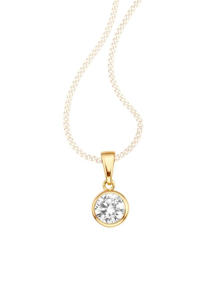Kettinghanger met synth. zirkonia 