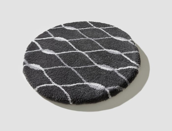 Badkamerset met antislip latex achterkant GRIJS