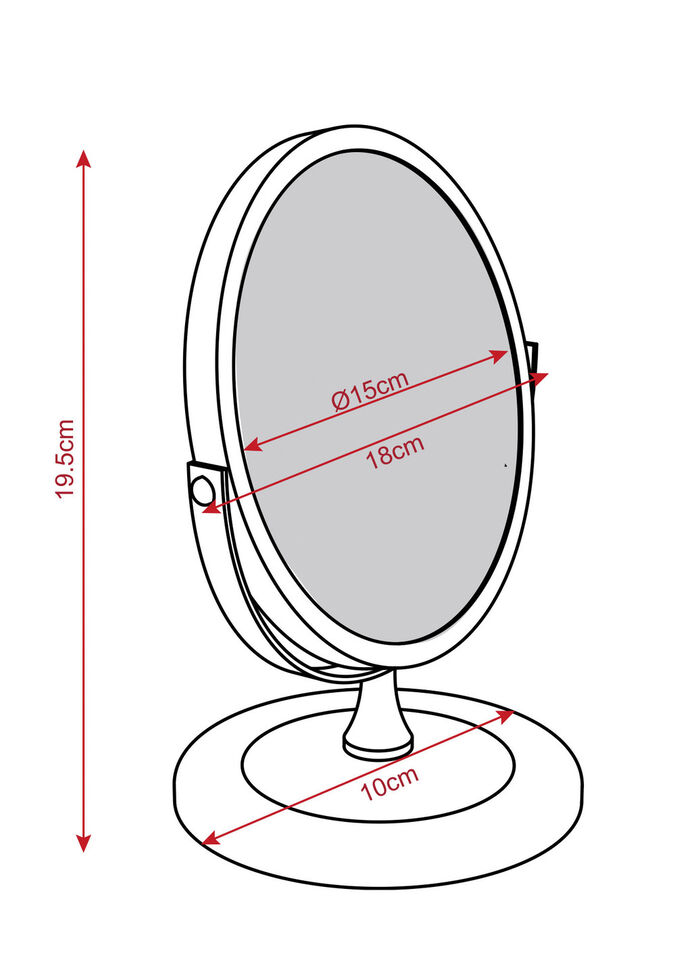 Cosmetische spiegel met stevige metalen behuizing GOLD