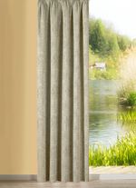 Sierlijke glanzende overgordijnen met universele railband GROEN