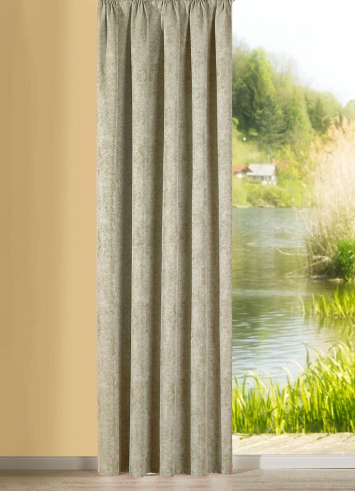 Sierlijke glanzende overgordijnen met universele railband GROEN