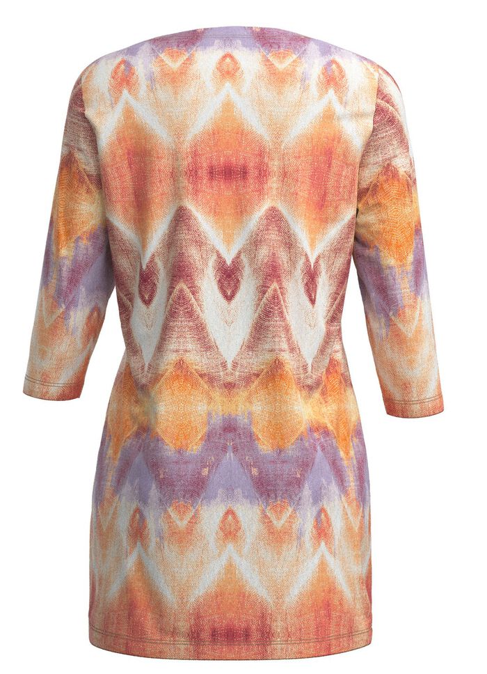 Gebreide tuniek in bedrukt fijn breisel 