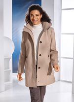 Jas met afneembare kubusbontafwerking KURK