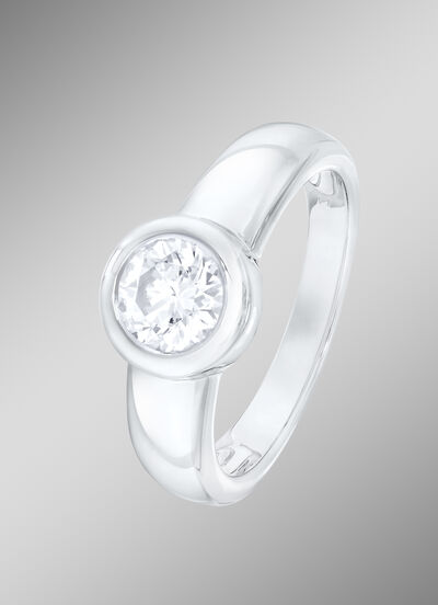 Solitair-damesring met briljant 