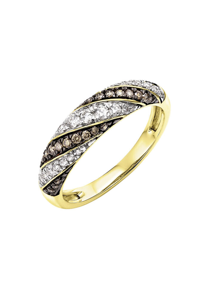 Damesring met briljant geslepen diamanten 
