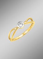 Filigraan schoonheid: damesring met synthetische zirkonia 