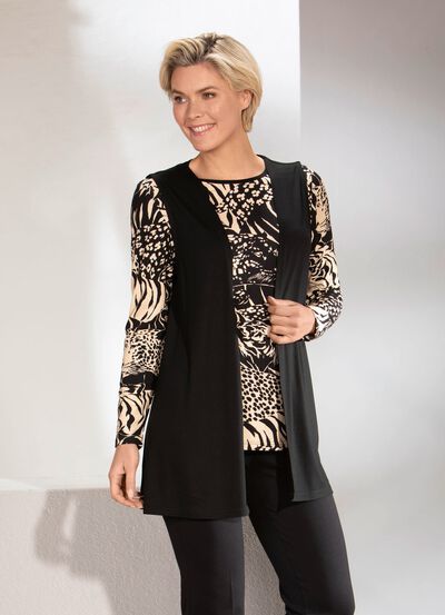 2-delige set bestaande uit shirt en vest 