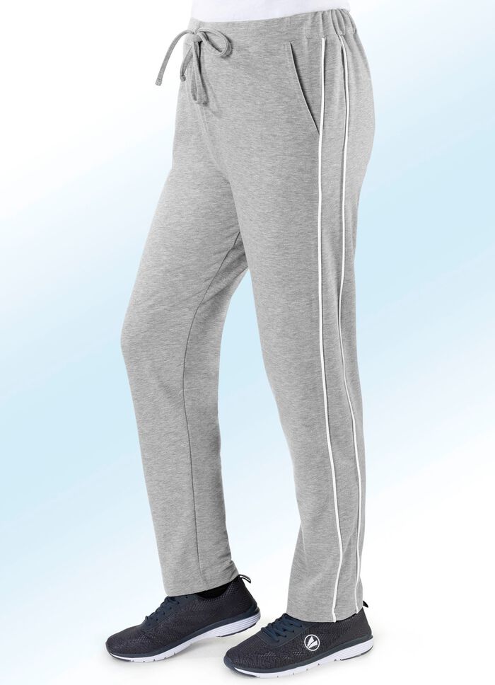 Vrijetijdsbroek &lsquo;Plantier&rsquo; in 3 kleuren GRIJS GEM&Ecirc;LEERD