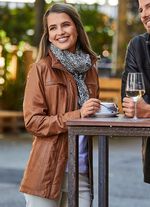 Leren jack met binnenzak 