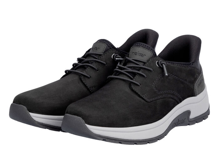 Rieker sneakers met verstevigde achterkap voor eenvoudig aantrekken ZWART