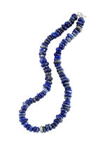 Lapis lazuli ketting met karabijnhaak gemaakt van 925/- sterling 