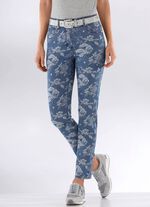 Jeans met bloemdessin 