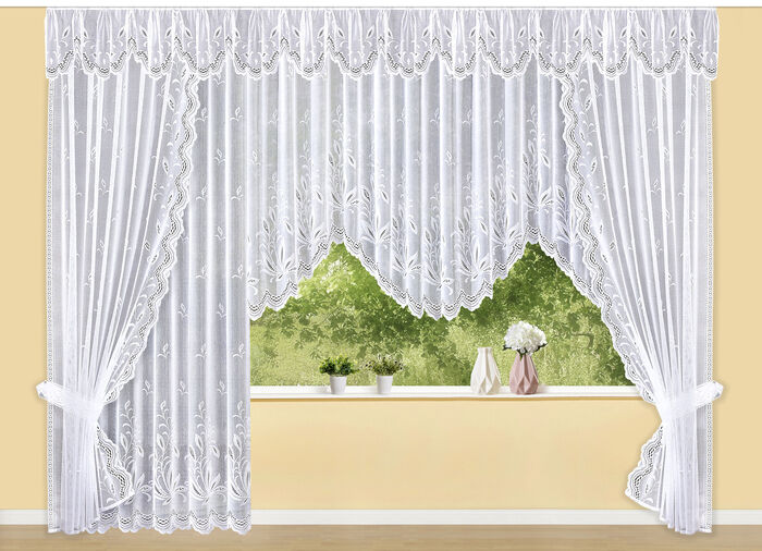 Uitstekend booggordijn met automatische plooiband 