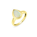 Damesring met kristal opaal 