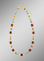 Ketting met amber en turkoois 