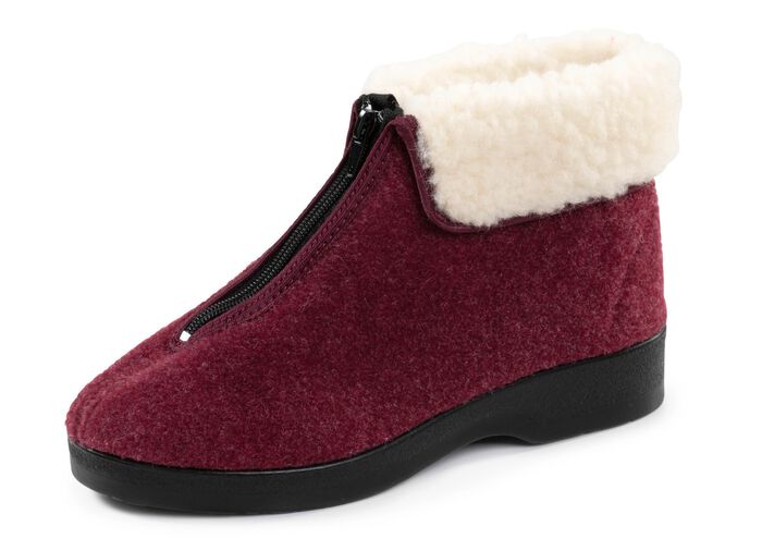 Huislaarzen met praktische ritssluiting aan de voorkant 