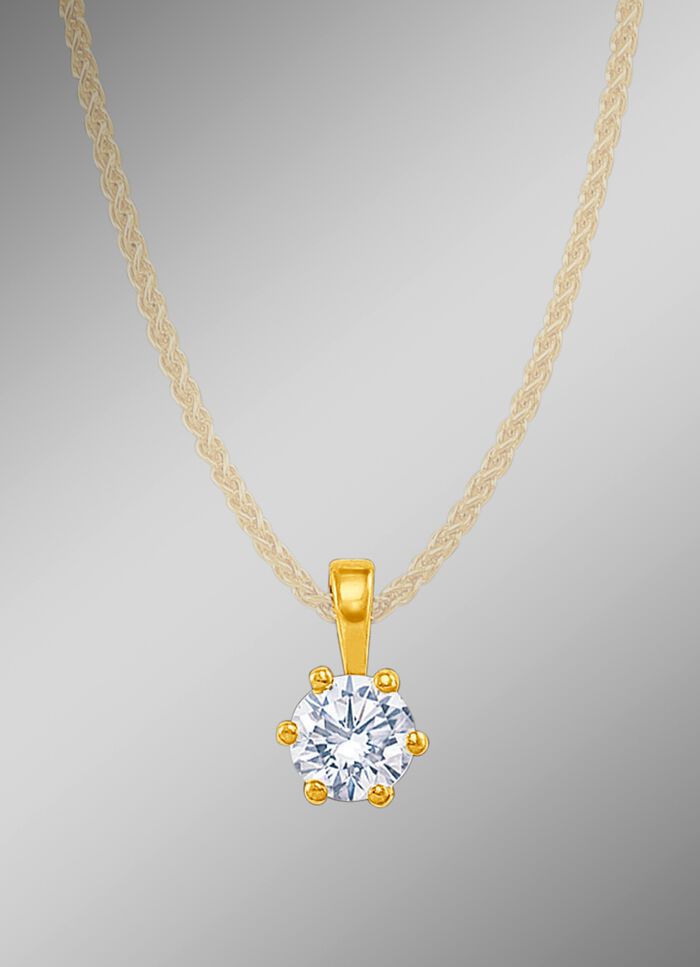 Massieve kettinghanger met briljant 