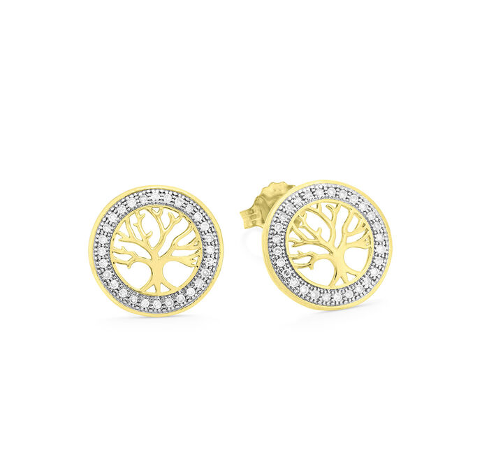 Moderne levensboom oorknopjes