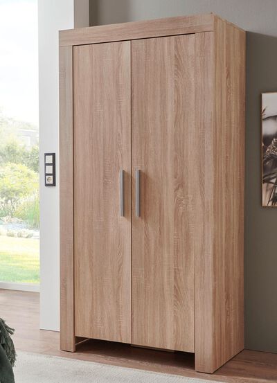 Kast met handgrepen in aluminiumlook 