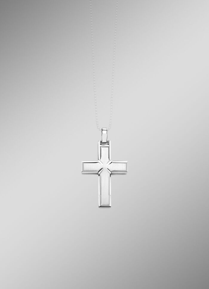 Zilveren kruis hanger 