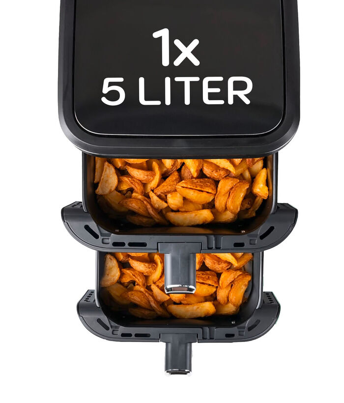 Digitale airfryer met twee kamers 