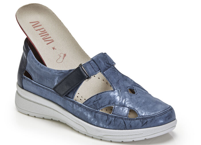 Slippers met luchtige openingen BLAUW