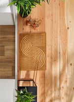 Kokosnoot deurmat met antislip achterkant 