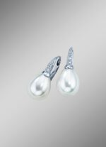 Oorbellen met zoetwaterparels in druppelvorm 