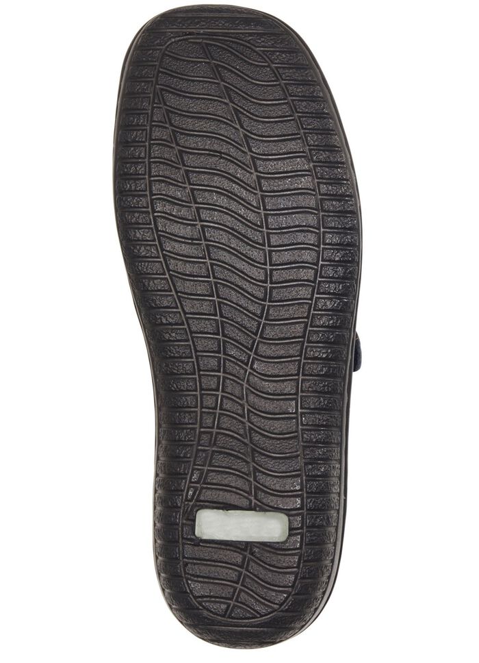 ELENA EDEN, comfortabele damespantoffels, breedte G, met uitneembaar voetbed MARINE