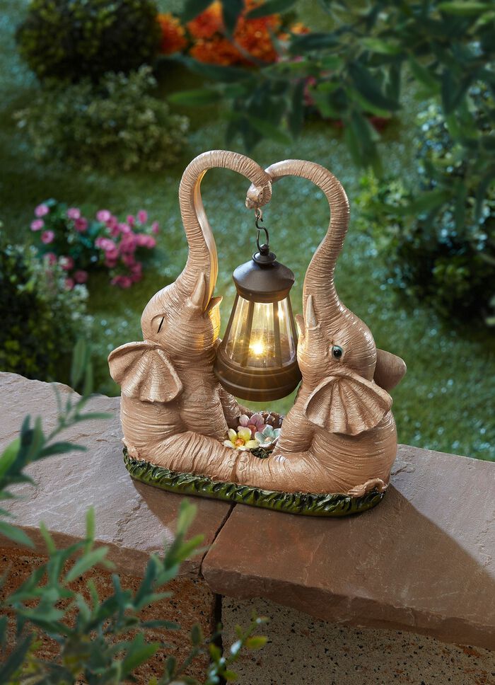 olifantenduo met zonnelantaarn 