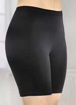 Set van drie lange broeken met elastaan 3X ZWART