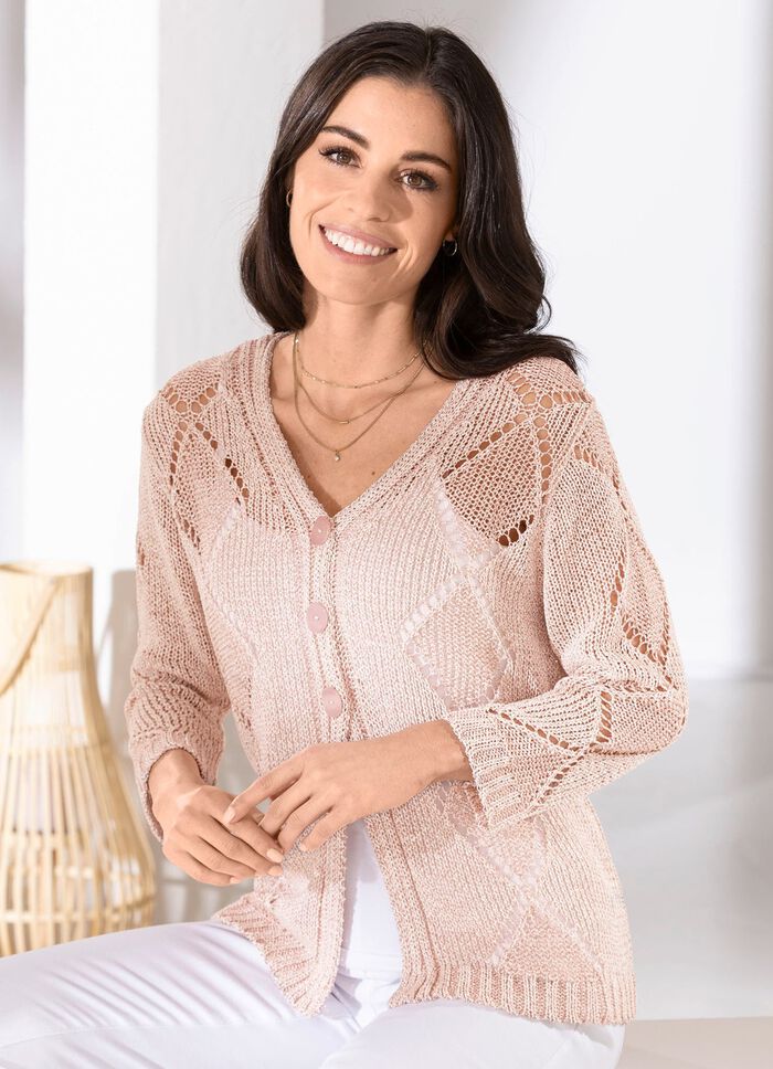 Vest gemaakt van elegant glanzend garen 