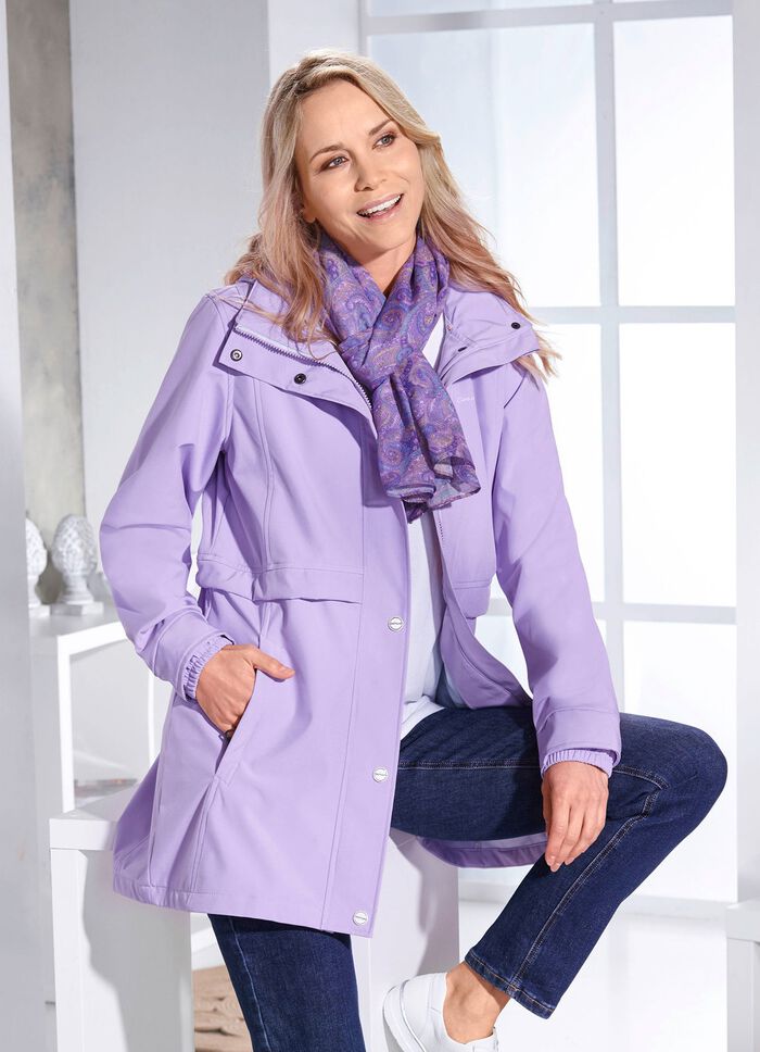 Functioneel lang jack met reflecterende strepen op de rug 