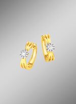 Opengewerkte opvouwbare oorringen met 20 diamanten 