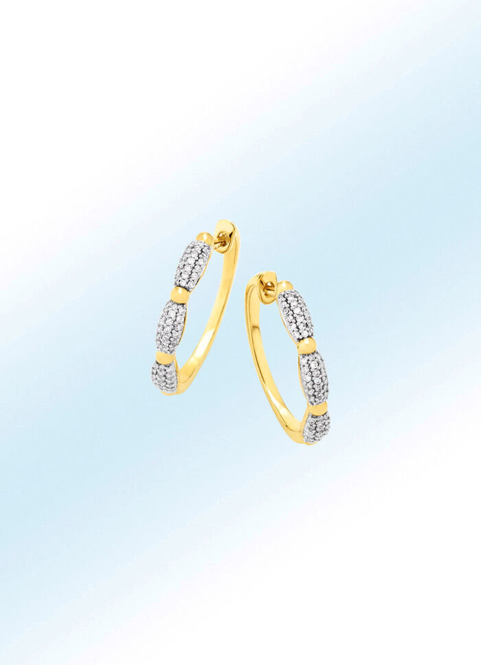 Creoolse oorbellen met diamanten 