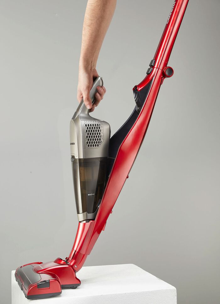 Carrera krachtige draadloze steelstofzuiger ROOD