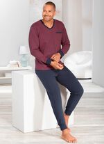 Pyjama met V-hals en manchetten 