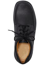 GINO GALANTE, klassieke heren veterschoen, met uitneembaar voetbed ZWART